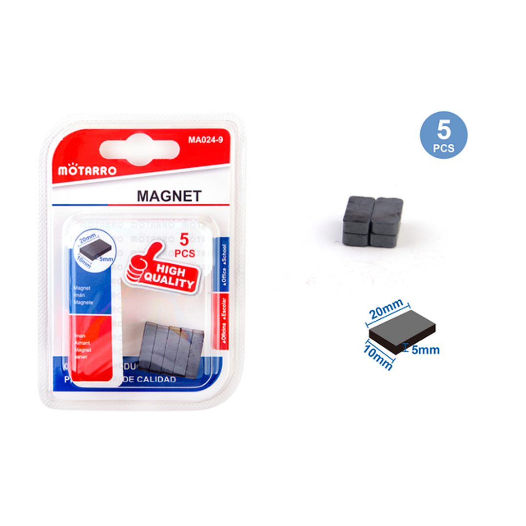 Imán Cuadrado 5x10x20 mm 5 pcs 1
