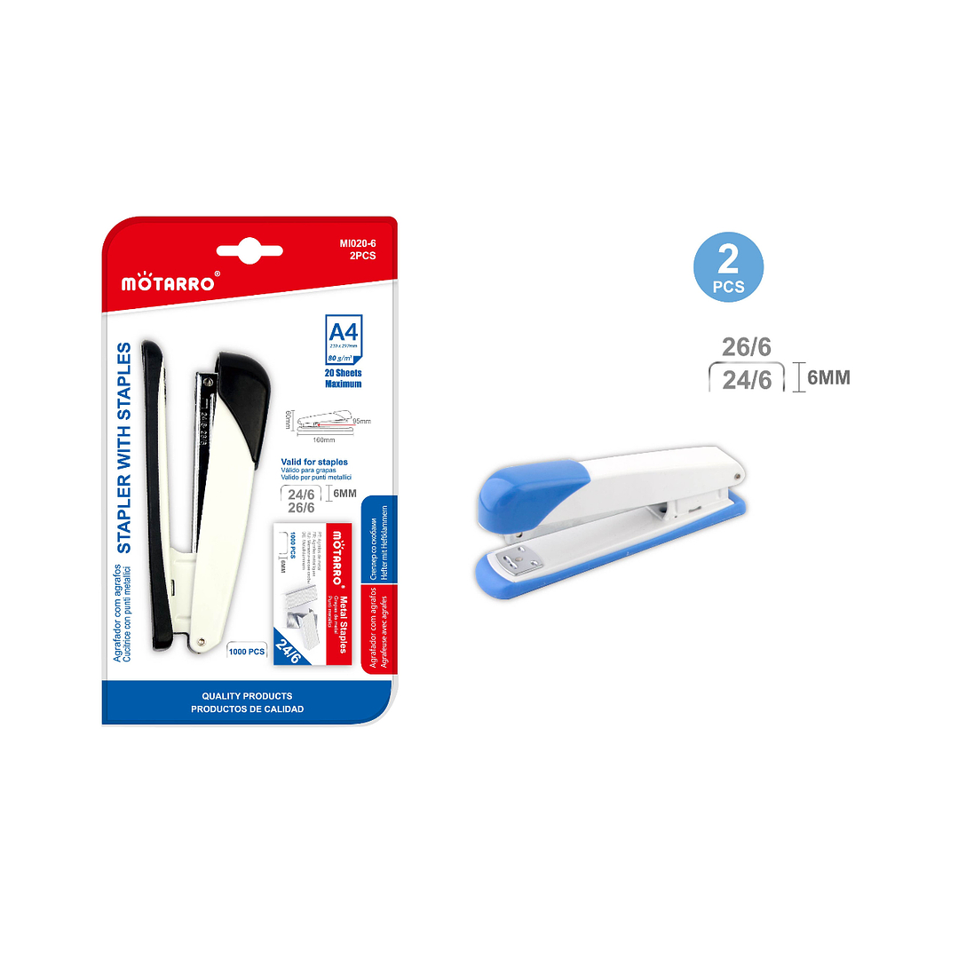 Corchetera + Corchetes 24x6mm 1