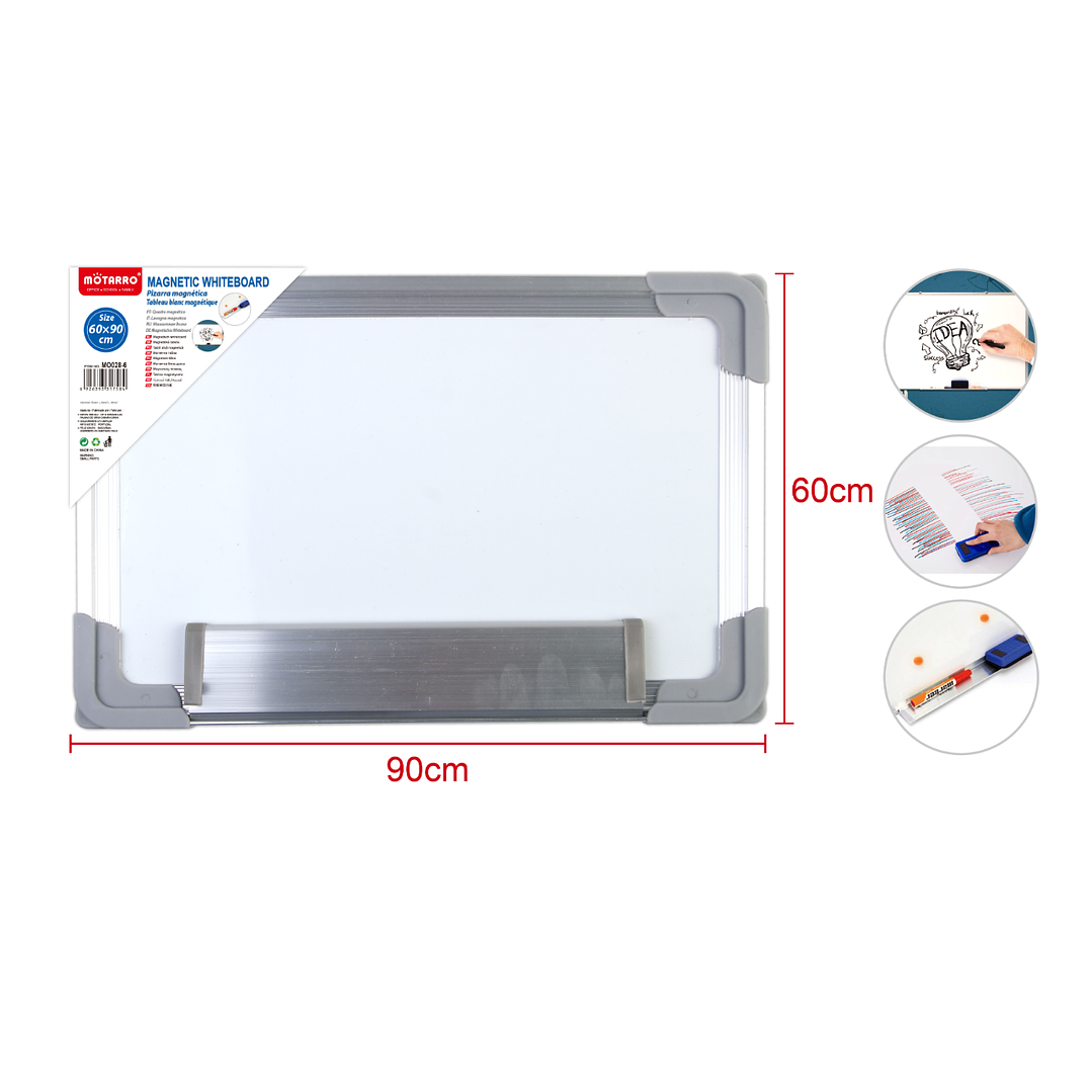 Pizarra Blanca Magnetica 60X90 Cm 1