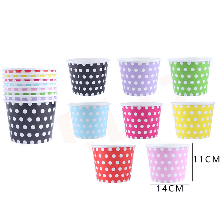 Balde de Cabritas Pop Corn Polka Diseño Puntos 14*11cm 1