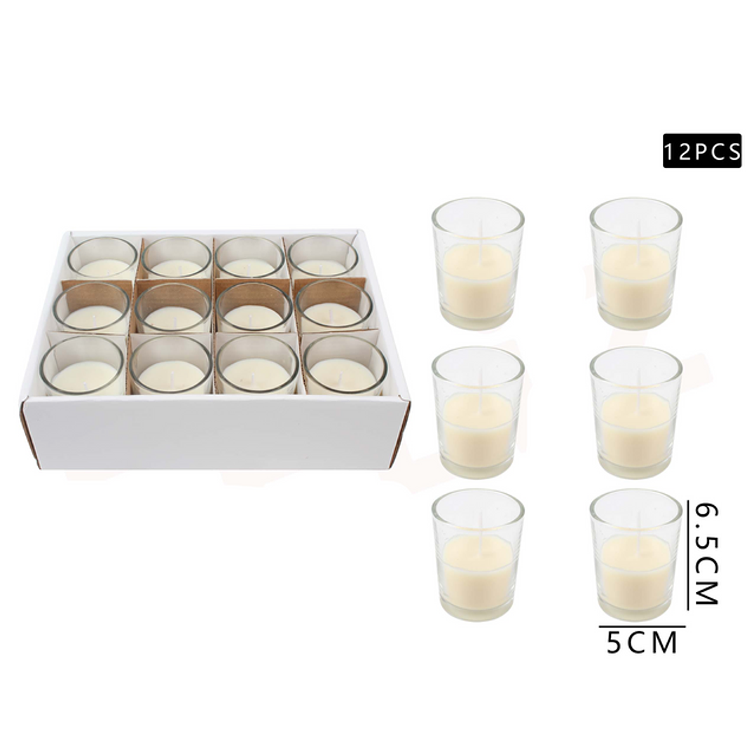 Vela Blanca con Vidrio 1