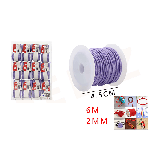Cordón Elástico Violeta 6m*2mm