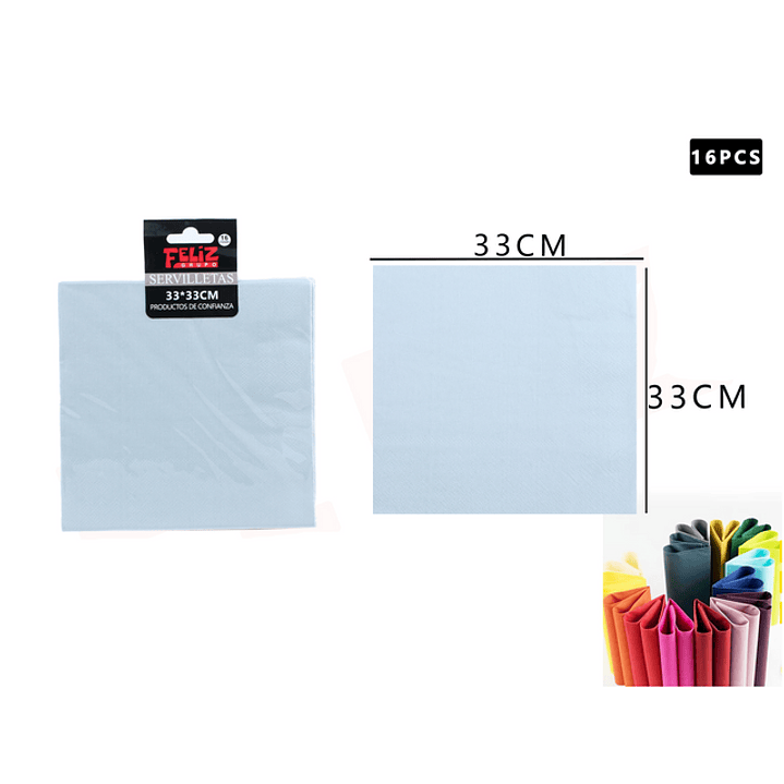 Servilleta Gris 16Pcs 1