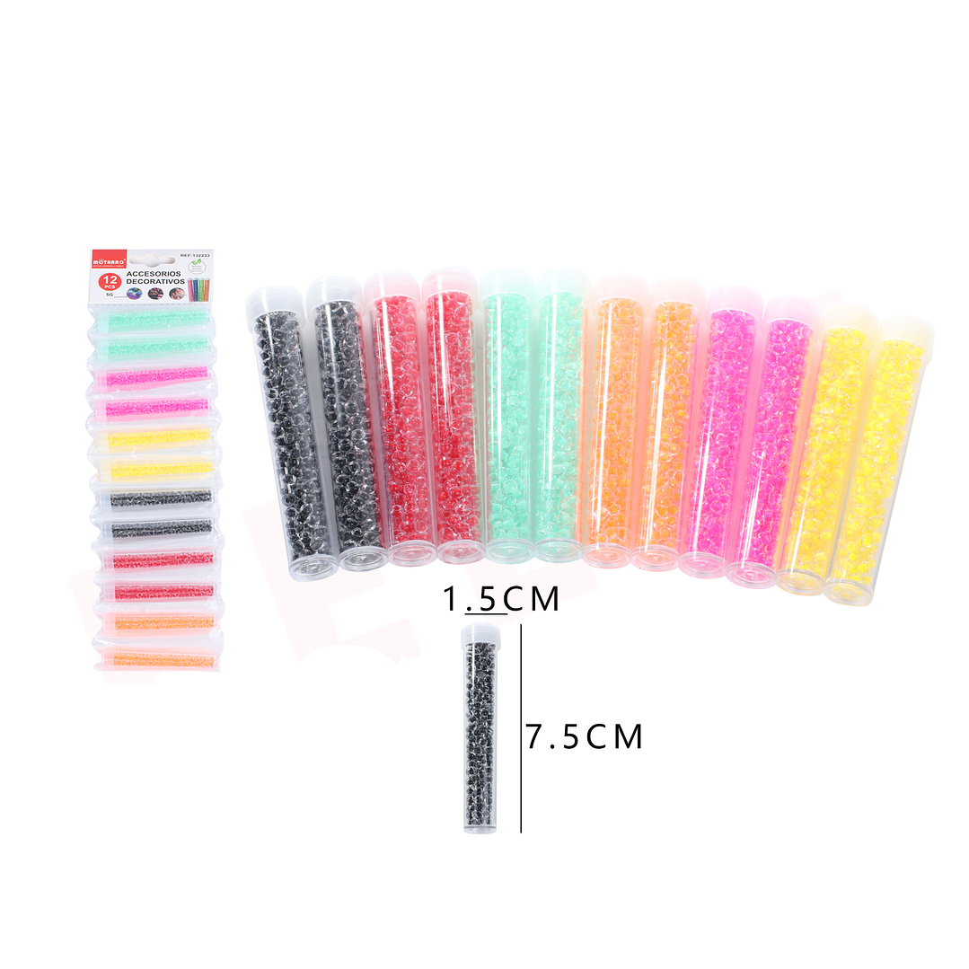 Cuentas Dye 6 colores 5g 12pcs 1