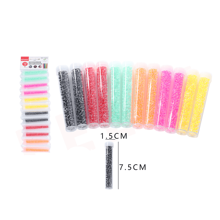 Cuentas Dye 6 colores 5g 12pcs 1