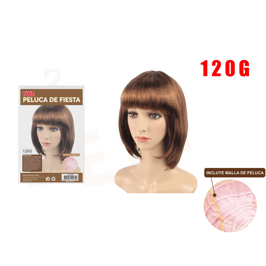 Peluca de Fiesta Melena Cafe 1