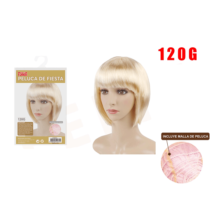 Peluca de Fiesta Melena Dorado 1