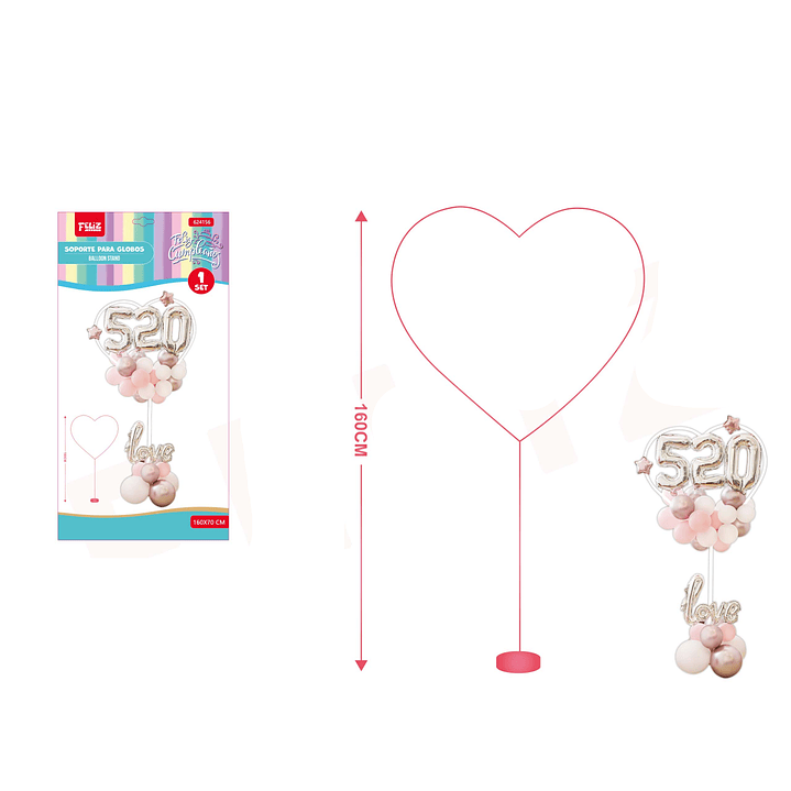 Soporte Para Globos Corazon 160cm 1