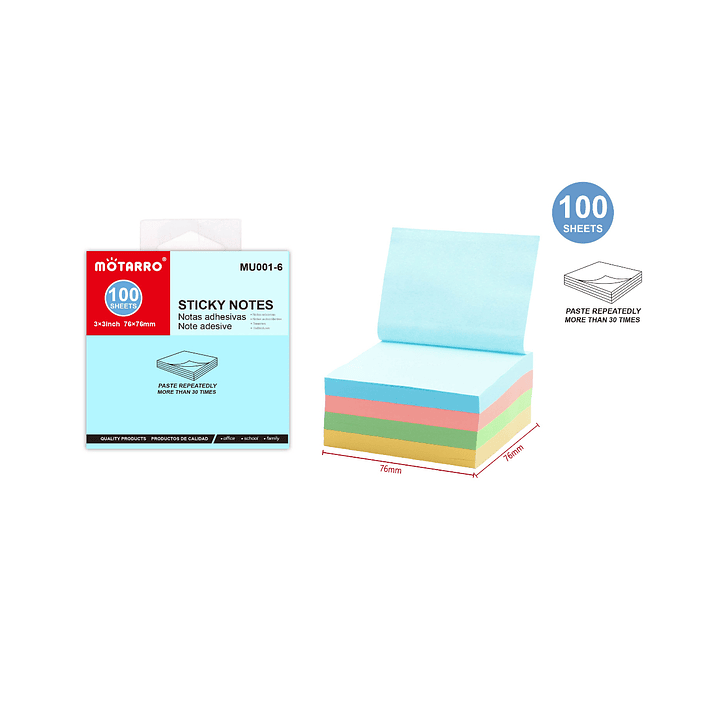 Notas Adhesivas Multicolor 100 hojas 1