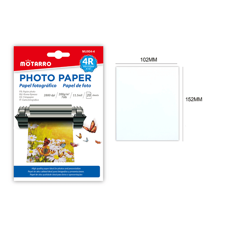 Papel Fotografico 4R 1