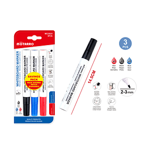 Plumon de Pizarra 3 colores 14.5cm 3pcs