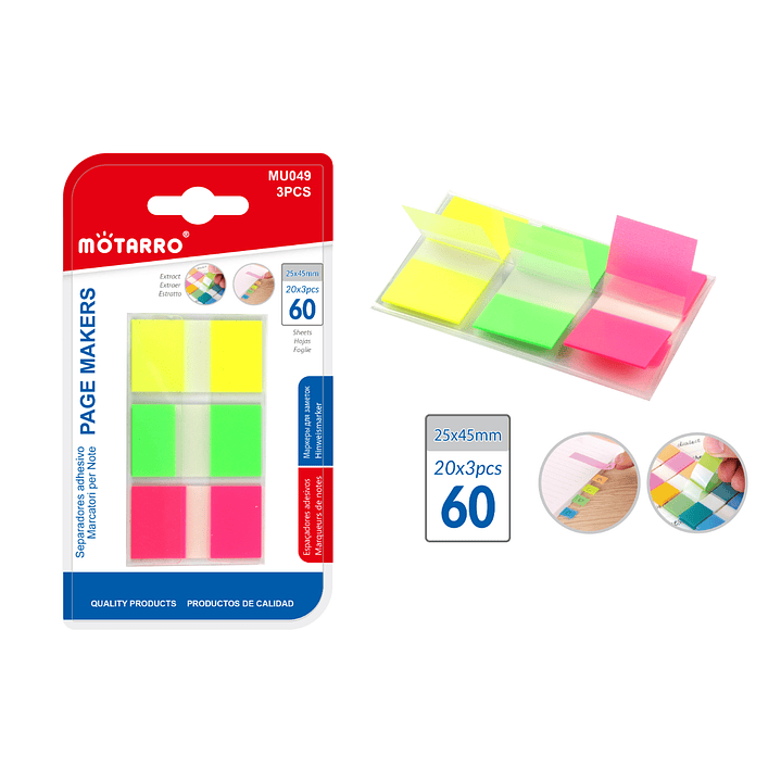 Separadores Adhesivos Fluor 2545Mm 3Pcs 1