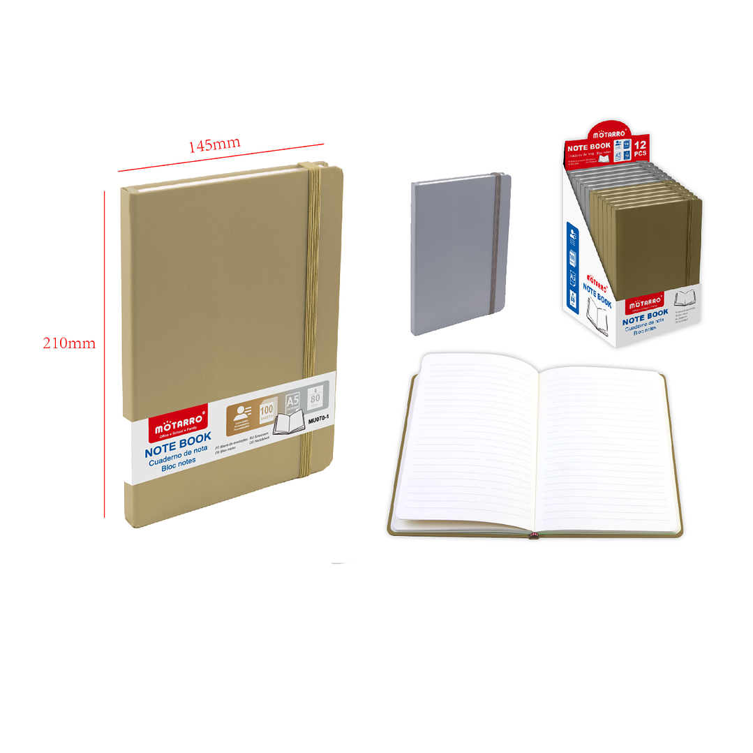 Libreta de Nota Café A5 100 Hojas 1