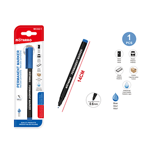 Marcador Permanente Azul 14cm