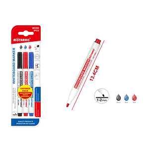 Plumón de Pizarra 3 colores 13.4cm 3pcs