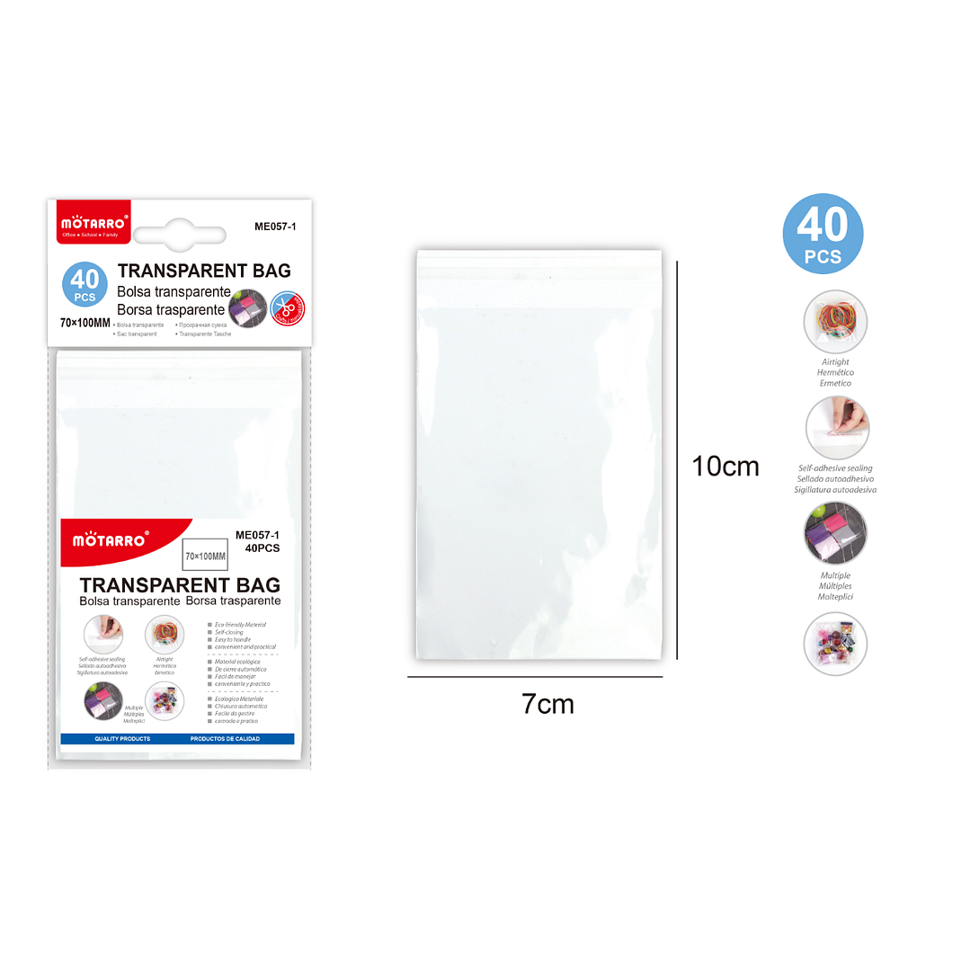 Bolsa Transparente 710Cm 40Pcs 1