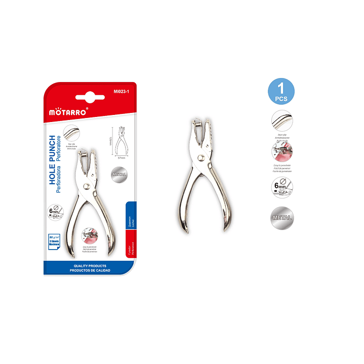 Perforador De Papel 6 Mm 1 Pc 1
