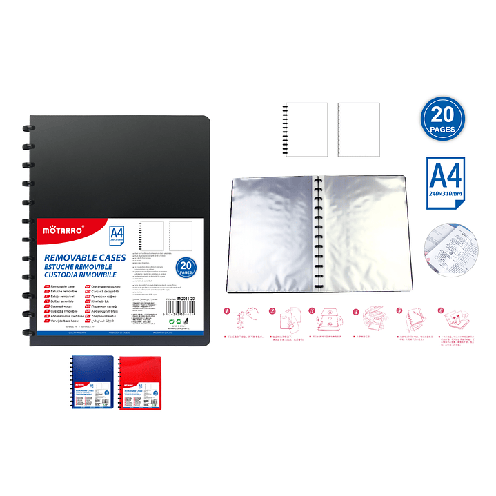 Carpeta Con Hojas Removibles 20 Paginas 1