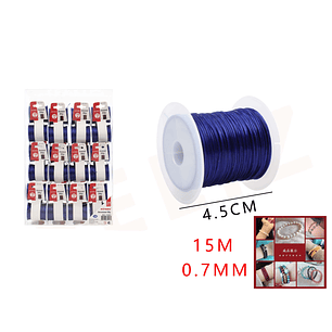 Hilo Elasticado Azul Marino 0.7mm*15M