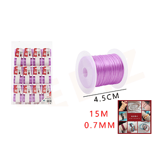 Hilo Elasticado Lila 0.7mm*15M