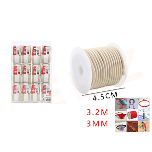 Cordón Elasticado Caqui 3Mm*3.2M
