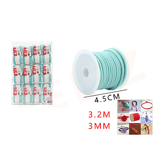 Cordón Elasticado Turqueza 3Mm*3.2M