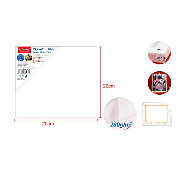 Tela Para Pintura 2025Cm 280G 15Cm 1