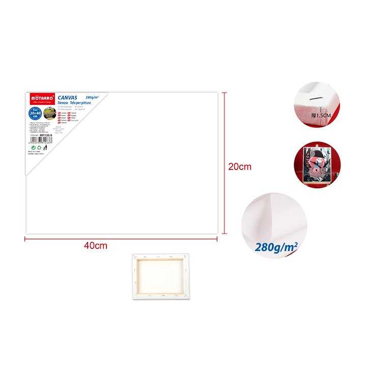 Tela Para Pintura 2040Cm 280G 15Cm 1