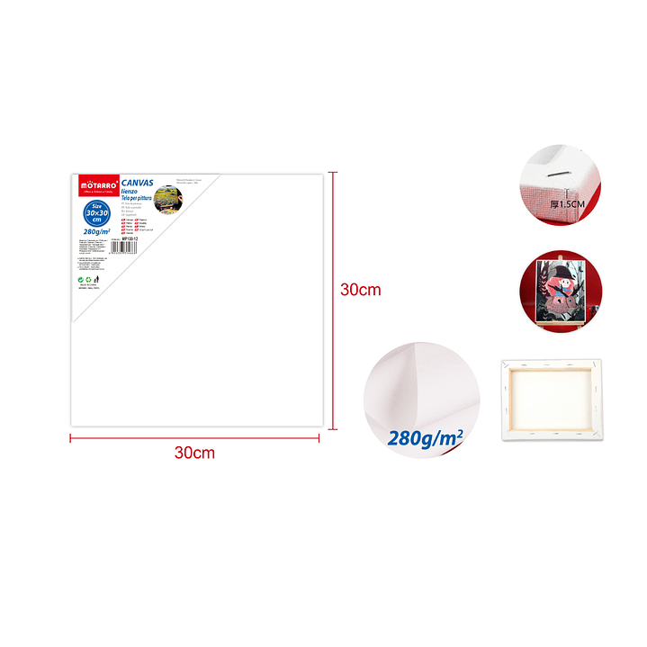 Tela Para Pintura 3030Cm 280G 15Cm 1