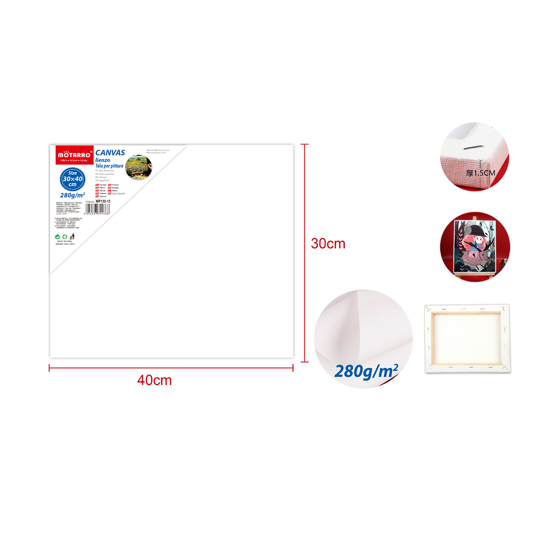 Tela Para Pintura 3040Cm 280G 15Cm 1