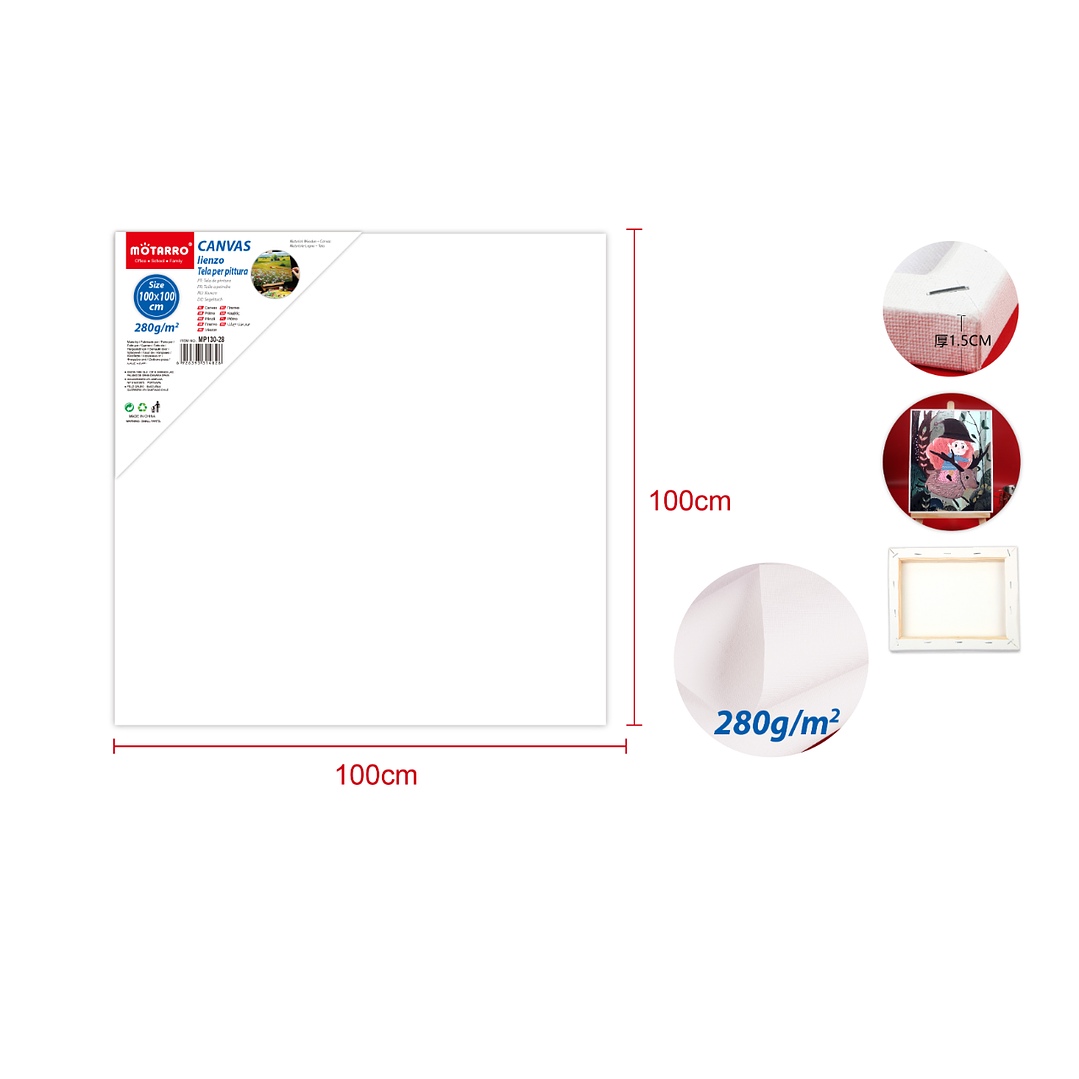 Tela Para Pintura 100100Cm 280G 15Cm 1