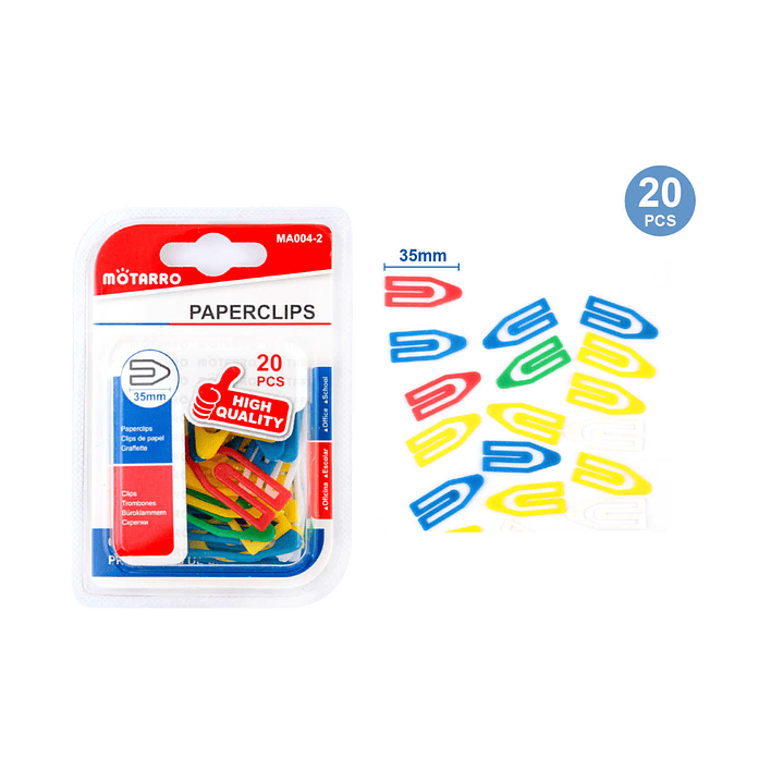 Clips de Papel 35mm 20pcs 1