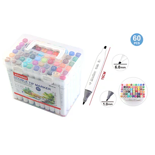 Marcadores de colores + Caja 60 Unidades