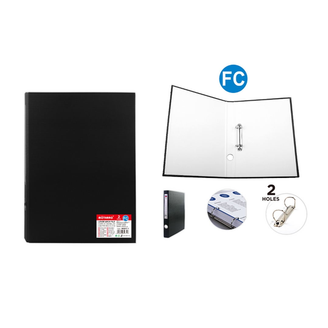 Archivador De 2 Anillos Negro 1