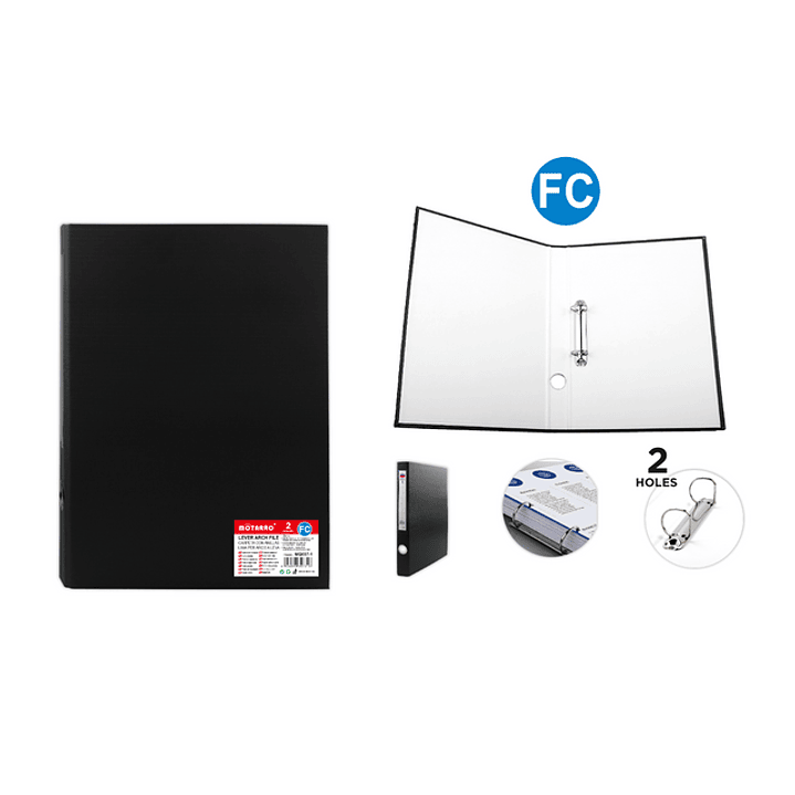 Archivador De 2 Anillos Negro 1