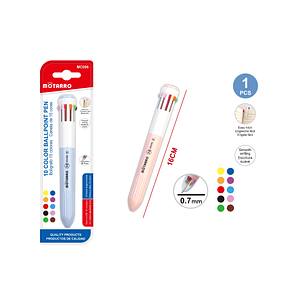 Bolígrafo 10 Colores en 1 0.7 mm