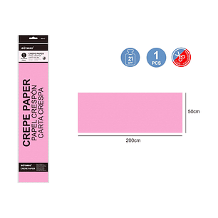 Papel Crepé Rosado 200X50 Cm