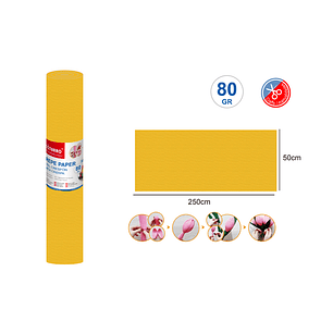 Papel Crepé Mostaza 250x50cm 80G