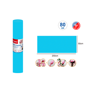 Papel Crepé Celeste 250x50cm 80Gr