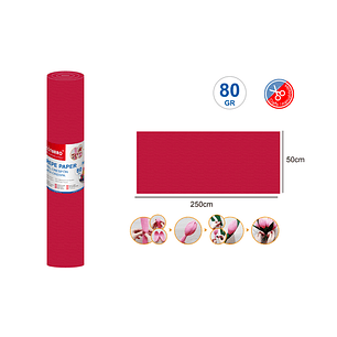 Papel Crepe Rojo Cereza 50250 Cm 80G