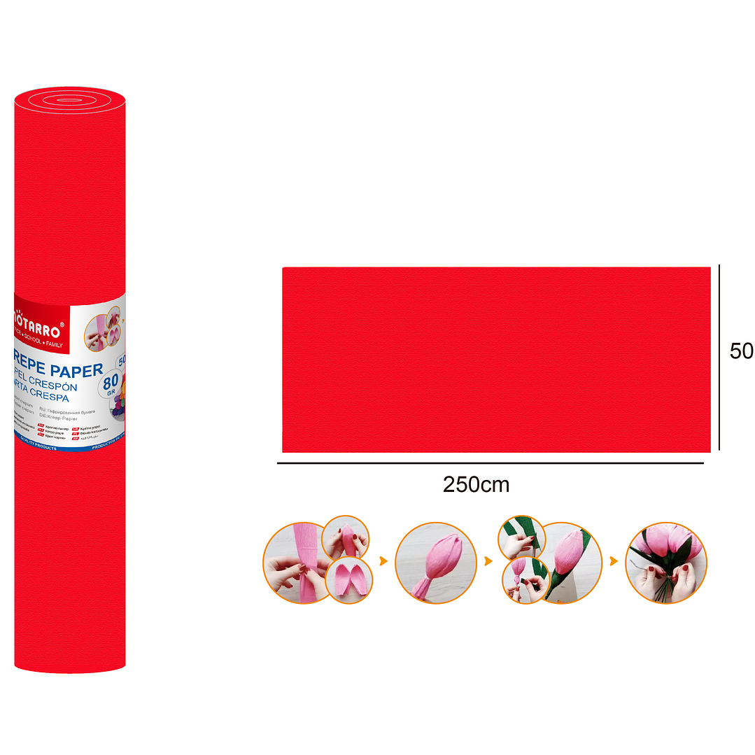 Papel Crepé Celeste 250x50cm 80Gr 1