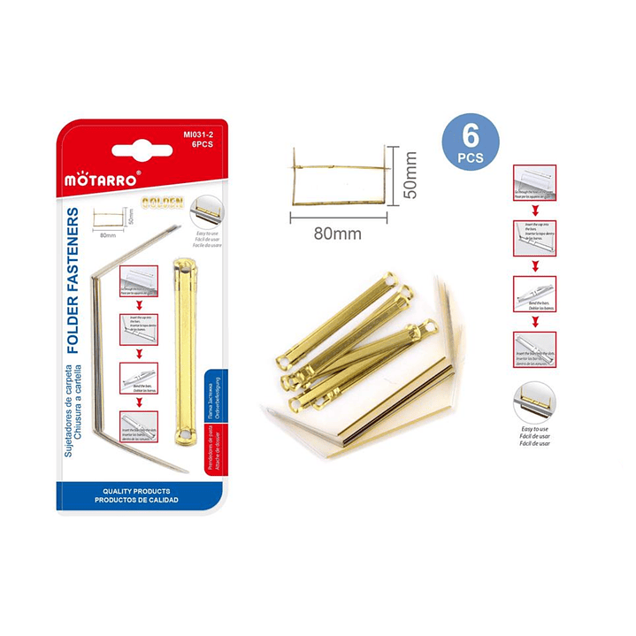 Sujedor Carpeta 80 mm 6 pcs 1