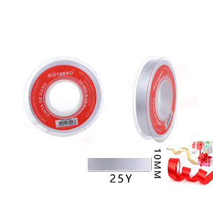 Cinta de Raso Blanco 10mm*25Y