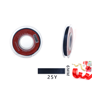 Cinta Organza Azul Marino 6mm*25Y