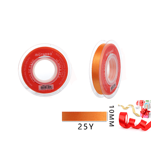 Cinta de Raso Naranja 10mm*25Y