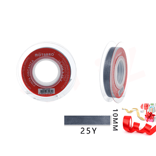Cinta Organza Plateado 10mm*25Y