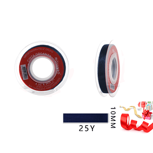 Cinta Organza Azul Marino 10mm*25Y