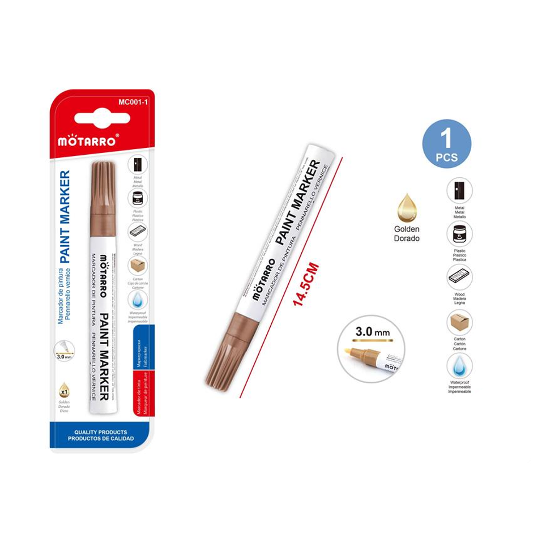 Marcador de Pintura Dorado 1