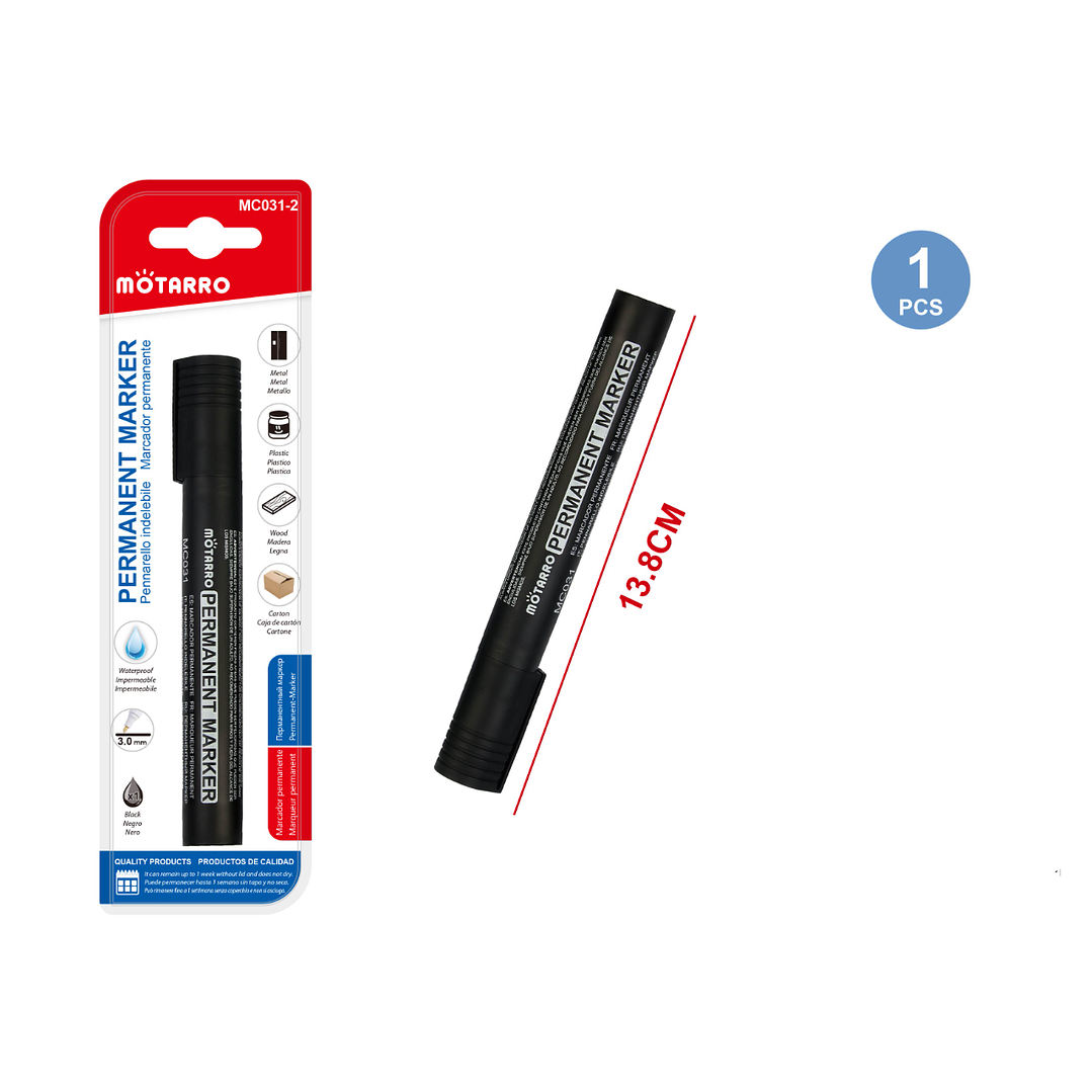 Plumón Permanente Negro 3.0 mm 1