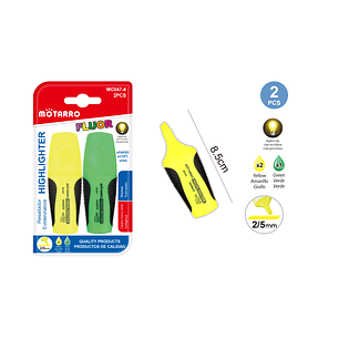Destacadores Flúor 2 pcs